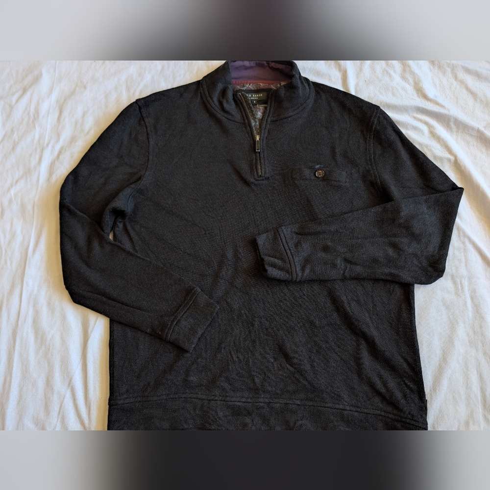 Ted Baker 1/4 Zip Sweater Size 5(XL)